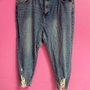 NWT Distressed Blue Jeans